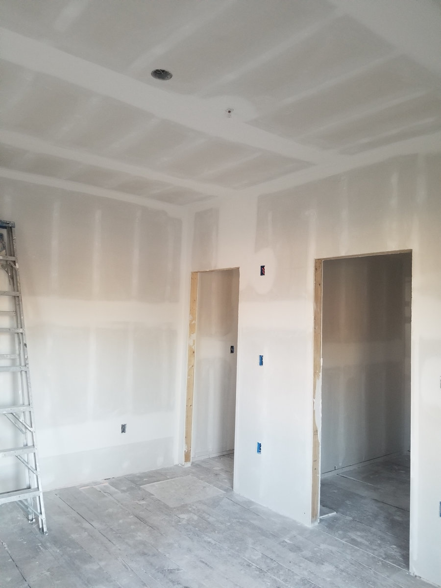 Drywall project transforming a room